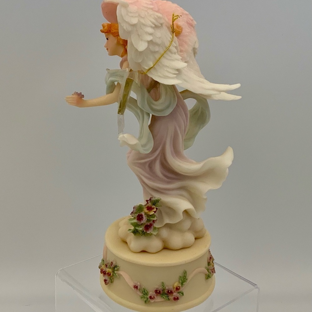 Roman Seraphim Angel Pansy 2000 Limited Edition Daisy 2 Pc Set Figurine And Base - Picture 7 of 10